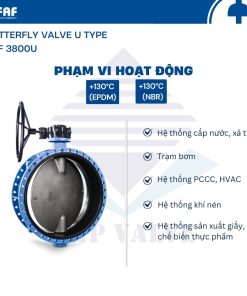 ứng dụng của van bướm đồng tâm hai mặt bích faf 3800u