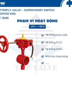 ứng dụng của van bướm kèm công tắc giám sát có rãnh cuối faf 3599