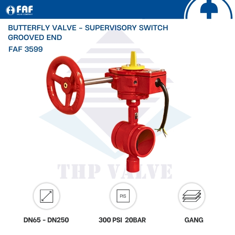 van bướm kèm công tắc giám sát có rãnh cuối faf 3599