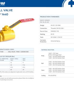 Vật liệu cấu tạo van bi nối ren FAF 1440