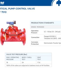 Vertical pump control valve FAF 7510