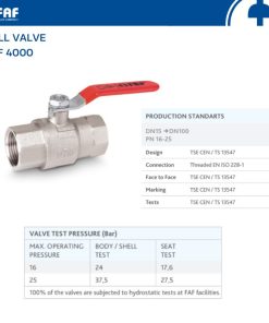 Giới thiệu van bi đồng nối ren FAF 4000
