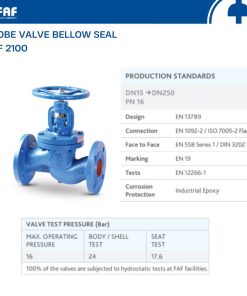 Giới thiệu van cầu Bellow Seal FAF 2100
