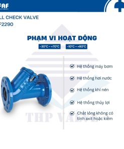 ứng dụng van bi một chiều nối bích faf 2290