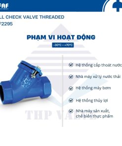 ứng dụng van bi một chiều nối ren faf 2295