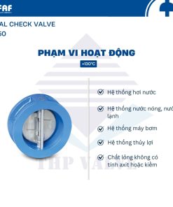 ứng dụng van một chiều cánh bướm faf 2350