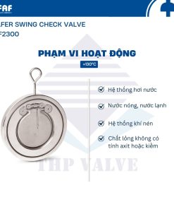 ứng dụng van một chiều lá lật wafer dạng treo faf 2300
