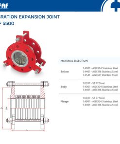 Vật liệu cấu tạo khớp nối chống rung FAF 5500