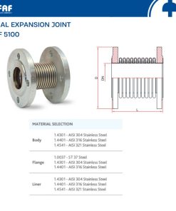 Vật liệu cấu tạo khớp nối giãn nở nhiệt inox FAF 5100