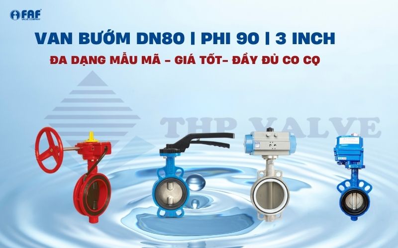 van bướm dn80 phi 90 3 inch