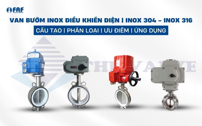 van bướm inox điều khiển điện on off tuyến tính