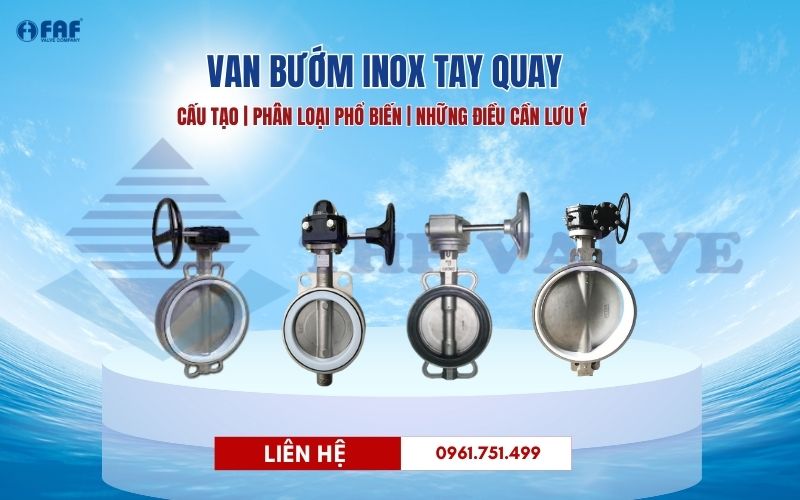 van bướm inox tay quay 304 316