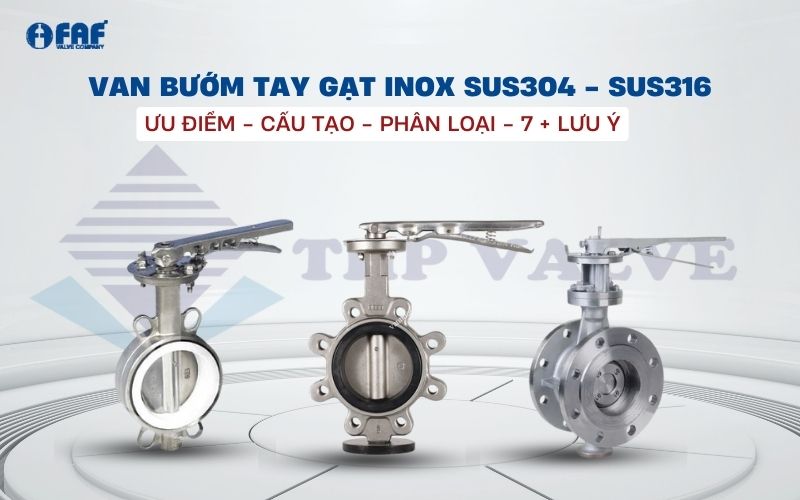 van bướm tay gạt inox sus304 sus316