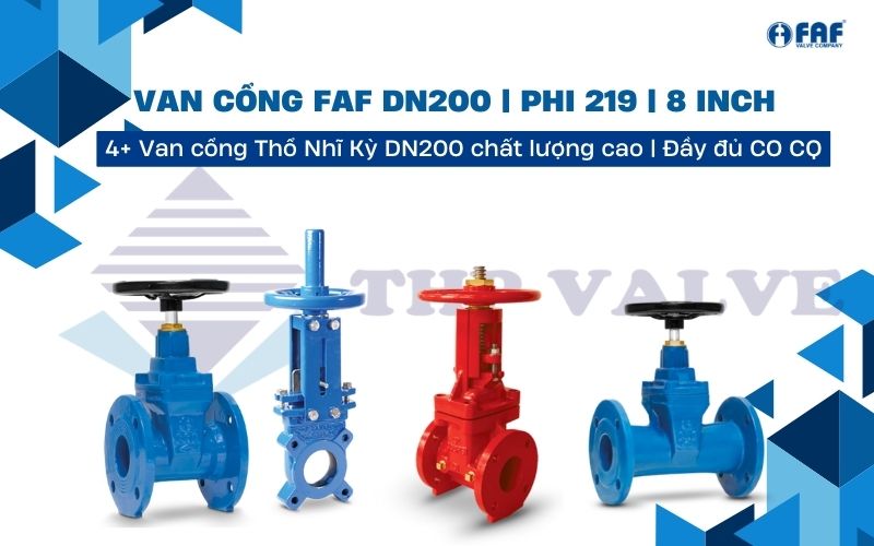 van cổng faf dn200 phi 219 8 inch