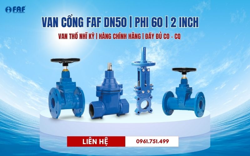 van cổng faf dn50 phi 60 2 inch