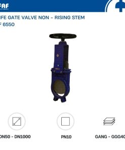 Giới thiệu van cổng dao ty chìm FAF 6550