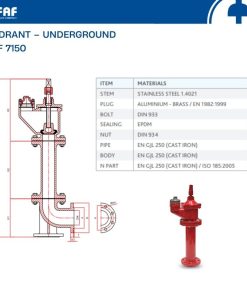 Vật liệu cấu tạo Trụ chữa cháy FAF 7150