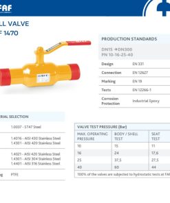 Giới thiệu van bi nối hàn FAF 1470