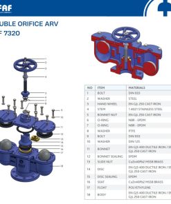 Cấu tạo van xả khí cầu đôi FAF 7320