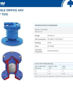 Giới thiệu van xả khí cầu đơn FAF 7310