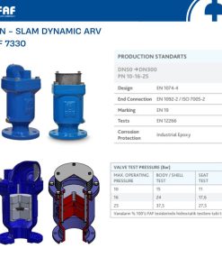 Giới thiệu van xả khí động năng FAF 7330