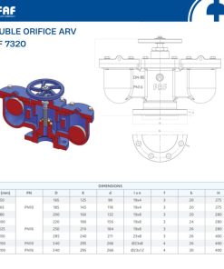 Thông số kỹ thuật van xả khí cầu đôi FAF 7320