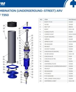 Vật liệu cấu tạo van xả khí kết hợp FAF 7350