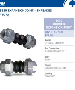 Giới thiệu khớp nối mềm cao su nối ren FAF 5070
