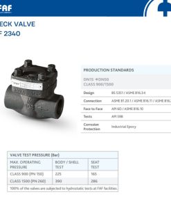 Giới thiệu van một chiều lá lật thép rèn FAF 2340