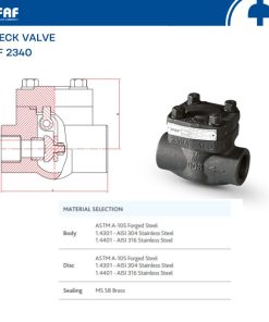 Vật liệu cấu tạo van một chiều lá lật thép rèn FAF 2340