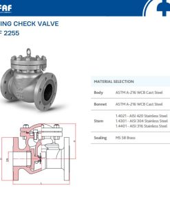 Vật liệu cấu tạo van một chiều lá lật thép FAF 2255