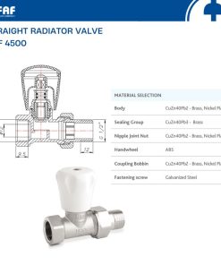 Vật liệu cấu tạo van tản nhiệt thẳng FAF 4500