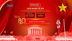 FAF Valve thông báo lịch nghỉ lễ Quốc Khánh 2/9