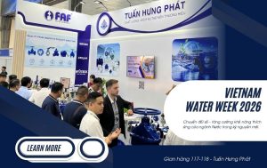 Không khí náo nhiệt tại gian hàng Tuấn Hưng Phát trong Vietnam Water Week 2026